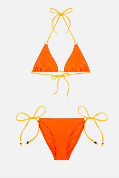 AYYILDIZ 4909 Orange Triangle Girl's Bikini Set
