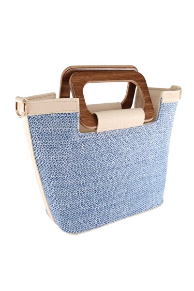 HFKY Hasır Kulplu El Çantası. Hasır Omuz Çantası. Postacı Çantası.HFKY284