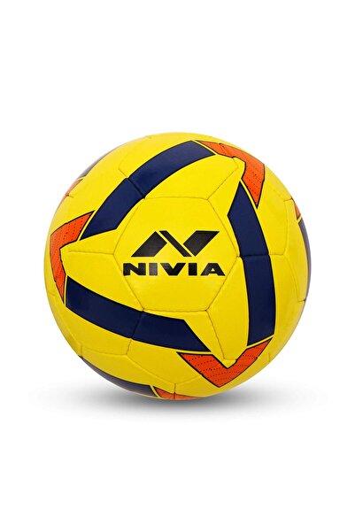 Nivia كرة قدم صناعية فائقة الحجم مقاس 5 | مصبوبة بالمطاط | مناسبة للأرضيات الصلبة بدون عشب