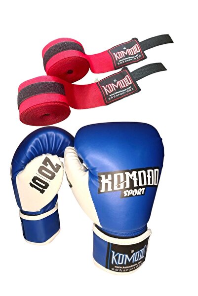 KOMODO SPORT مجموعة قفازات الملاكمة والضمادات المكونة من قطعتين - MVB 1001