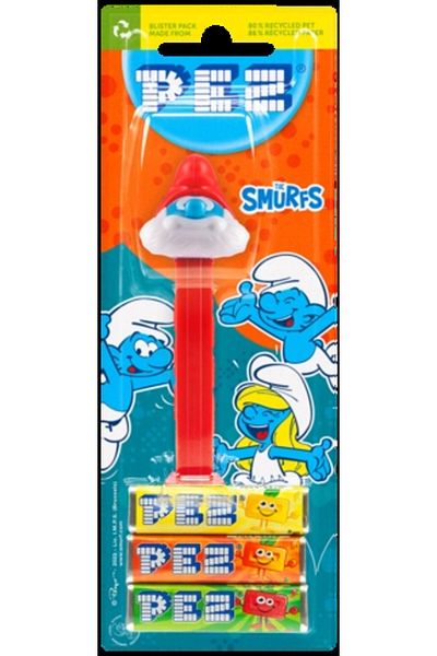Pez Smurfs Smurf Dad Dispenser Sugar 1+3