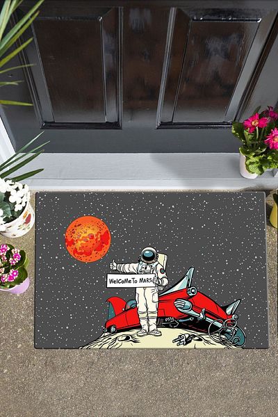Chilai Home PVC Mars Decorative Interior and Exterior Doorway Mats PVC Base