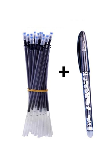 İşkur Makina Heat Flying Pen Inside and Pen Black 1 Pen 10 Nib Erasable Refill
