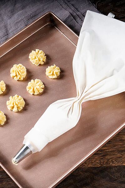 Arsimo 7 Parça Yıkanabilir Bez Krema Sıkma Torbası Ve Şekillendirici Duy Seti | Krem Şanti Dekoratif Set