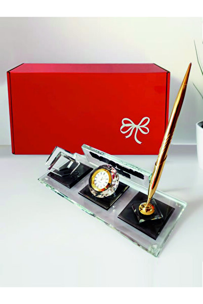 MERTKRİSTAL Kristal Masa Isimliği Kalemli M513