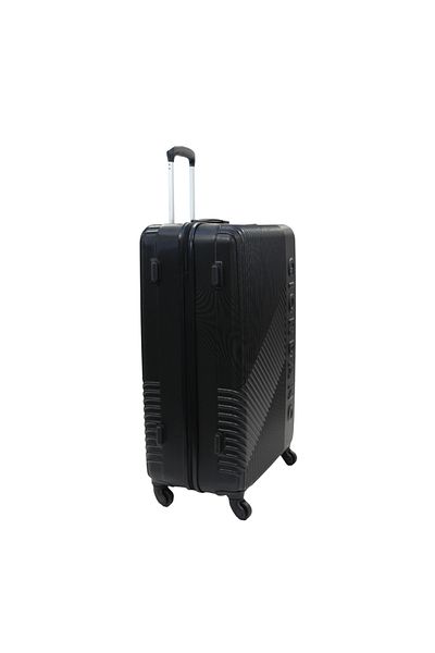 Giordano Logo Large Suitcase Black, ABS Hard Shell Lightweight Durable Secure Number Lock.