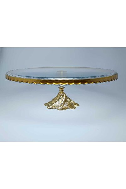 PARILTI HOME COLLECTİON Metal Ayaklı Yuvarlak Pastalık