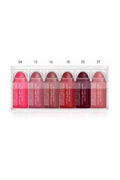 Golden Rose Velvet Lipstick Set Mix 2 6'lı Mini Mat Ruj 6 x 0,5 g