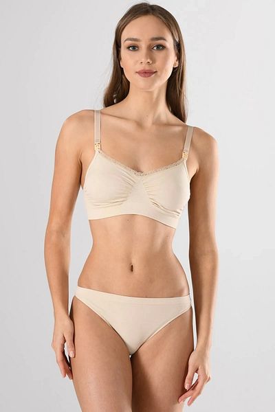 Pastimore Ειδικής παραγωγής Soft Gatherer Άνετο ανθεκτικό Full Mold Beatris V-Neck Βαμβακερό σουτιέν θηλασμού