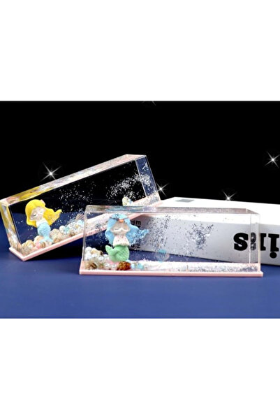 keyfim shop İnci Taneleri ve Deniz Kızı Tasarımlı Dekoratif Sulu Biblo