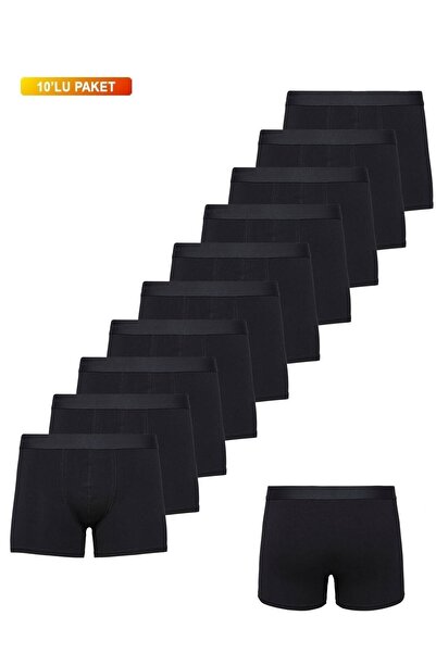 NACAR STORE Erkek 10'lu Paket Pamuklu Likralı Boxer