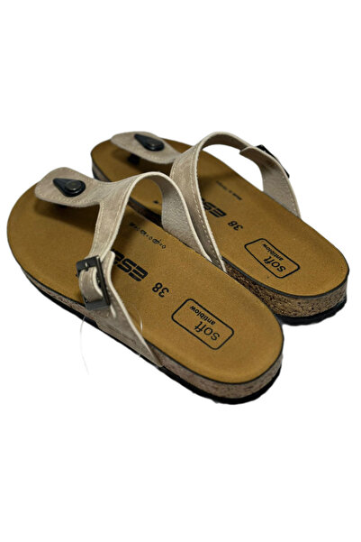 Esem Casual Comfortable Belted Leather Flip Flops Sandals