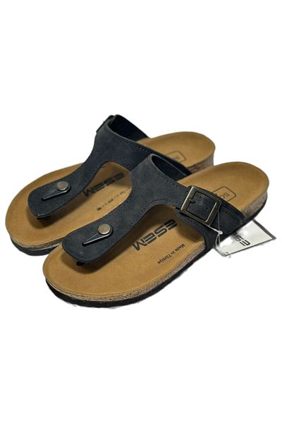Esem Casual Comfortable Belted Leather Flip Flops Sandals