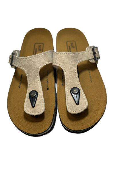 Esem Casual Comfortable Belted Leather Flip Flops Sandals