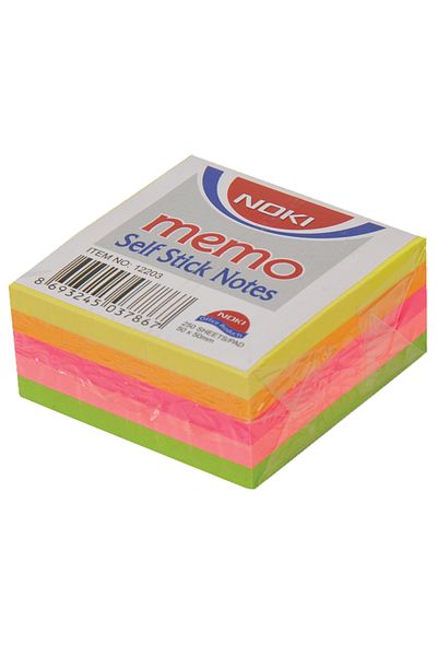 Noki Pastel Colored Adhesive Note Paper - 50X50 Cube Bl No:12203