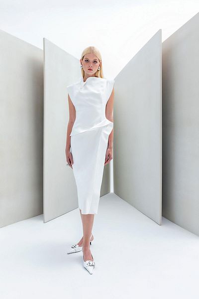 KAMEYA Draped Collar Dress - 25W40696