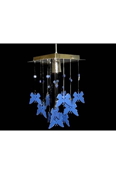 D-light Kelebek Mavi Tekli Avize