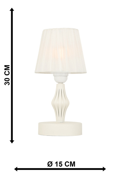 Begüsa Liye 2 Adet Masa Lambası Beyaz Krem Şapka