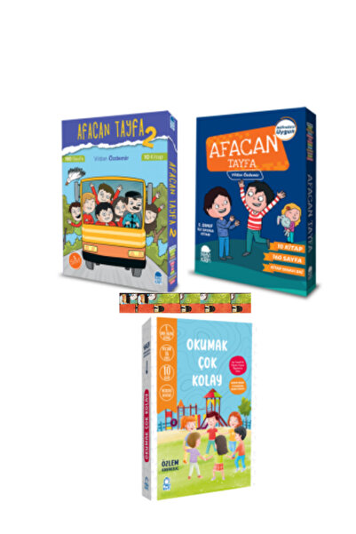Mavi Kirpi Yayınları 1.Sınıf Okuma için (3set)-Okumak Çok Kolay(10 Kitap)Afac...