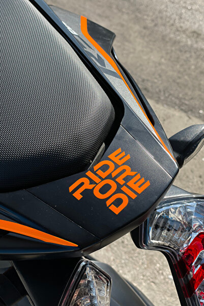 Banxtre Neon Orange Ride or Die Visor-Helmet-Motor Sticker Label - Orafol (1 ...