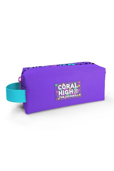 Coral High Τσάντα μολυβιού με μοτίβο λεοπάρδαλης δημοτικού σχολείου, θήκη για στυλό