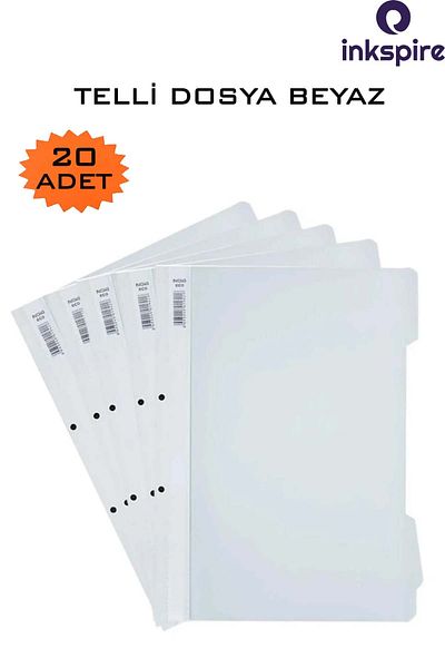 inkspire 20 Pieces A4 White Ring Binder - Economical Quality 1 Pack Office Desk School Binder