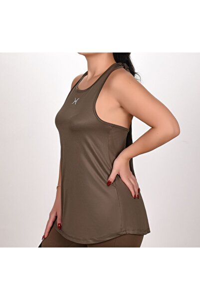 HALVMAN Women's Tie-Length Sports Athlete Khaki Bikini Top Hlv1357