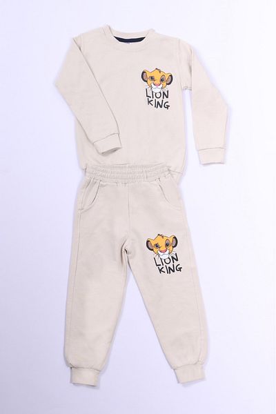 HÇM Boy's Tracksuit Set - Sirt Tiger and Print Detail B51