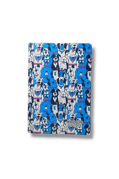 Pembe Pasaj Caiet Necăptușit Caiet cu tematică Blue Dog Caiet 14cm X 21cm