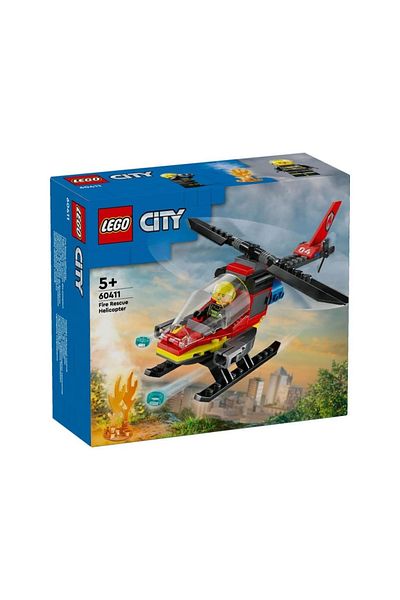 LEGO 60411 ليجو® مروحية إنقاذ حرائق المدينة 85 قطعة +5 سنوات
