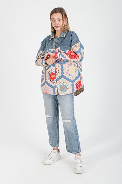 Hatun Atila Jachetă căptușită din denim HatunAtila - 8557-10