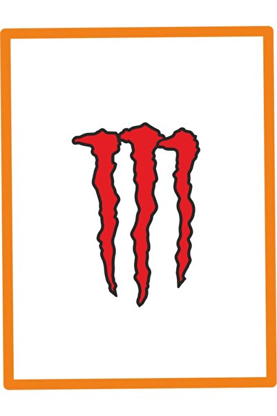 EYBA STİCKER Red Clawprint Auto Sticker - 15X10 cm Motor Sticker