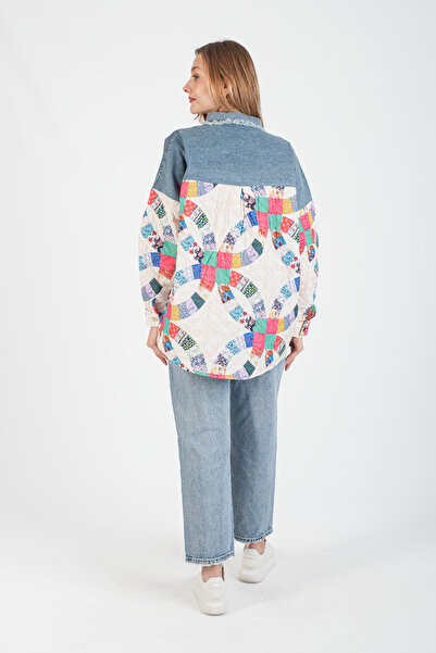 Hatun Atila Hatunatila Top Denim Quilted Jacket - 8557-9