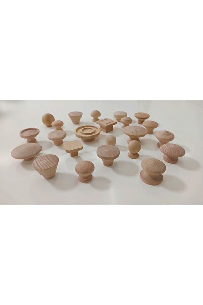 NİRVANA WOOD Ahşap Kulp Desenli Kare Lüks Country Dekoratif  Mutfak Mobilya Dolap Çekmece Kulbu