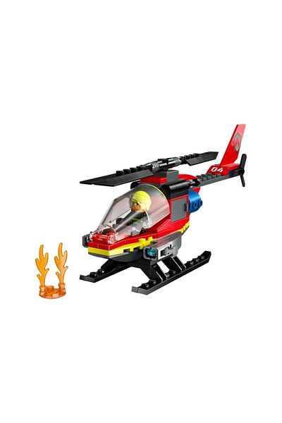 LEGO 60411 ليجو® مروحية إنقاذ حرائق المدينة 85 قطعة +5 سنوات
