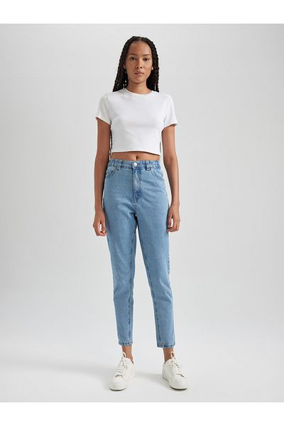 DeFacto High Rise Mom Fit Cropped Jeans