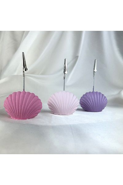 oasis decoration Pink Tones Oyster 3-Piece Note Holder Set, Photo Holder