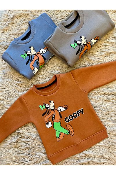 enes baby Goffy Zaraa Модел 3IP - Зимен суичър с релефни линии