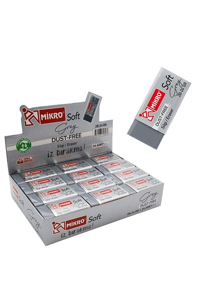 Mikro Eraser 2b-24gr Gray-24-pack-pkt