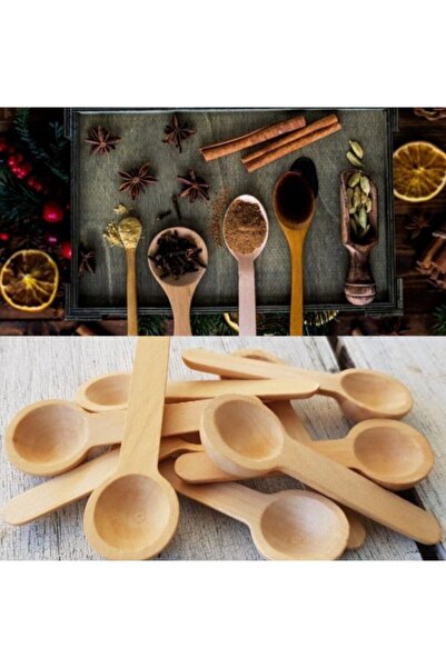 FOBHOME 6 Adet Bambu Mini Baharat Kaşığı
