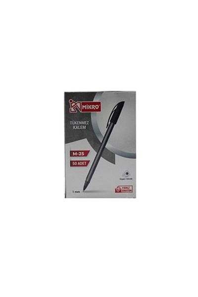 Mikro Ballpoint Pen Black M-25 (1 BOX OF 50)