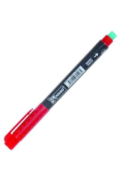 Mikro Red Permanent CD Pen - S Series, Mk-419 (Pack of 12)