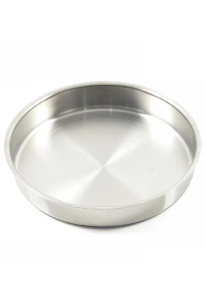 abnturk 21 cm Paslanmaz çelik yuvarlak fırın tepsisi ömür boyu kullanma garan...