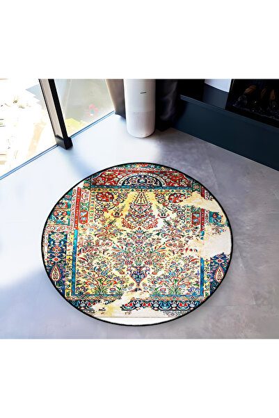Rugs Modern Halı سجادة زخرفية عتيقة بنمط تقليدي تجريدي متعدد الألوان بقاعدة م...