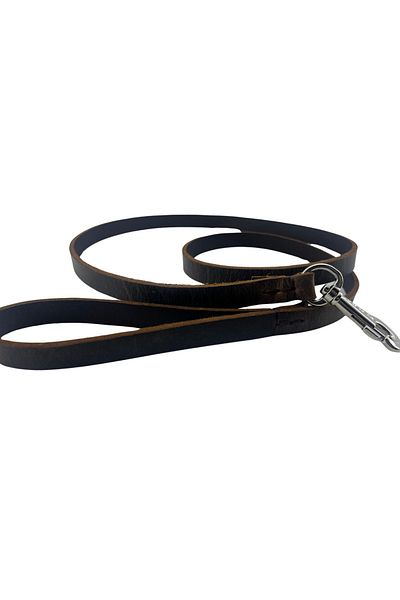 Rebel Dog Premium Genuine Leather Walking Strap, chocker 1.8x150cm