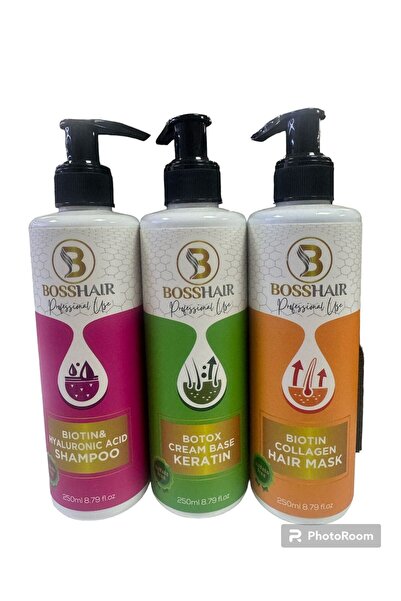 BOSSHAİR BOSSHAIR 3IN1 HAİR THERAPY 3lü keratin bakım seti