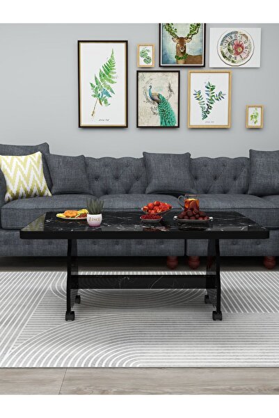 İnci TEKERLEKLİ ORTA SEHPA MASA MUTFAK MASASI