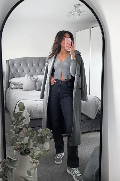Hiccup Cardigan crop cu decolteu în V