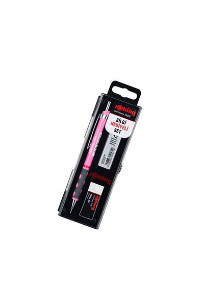 Rotring 0.7 Mm Highlighter Pink School Set - Versatil Min Eraser Gift Ro-kk07-07fp