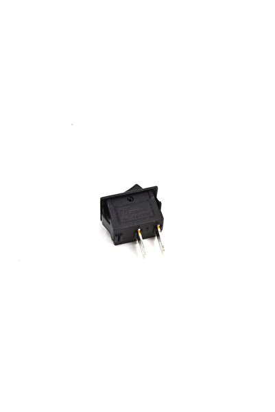 Genel Markalar 5 Adet Mini Dikdörtgen Siyah Elektrik Anahtarı 1-0 Işıksız Rocker 12V-220V